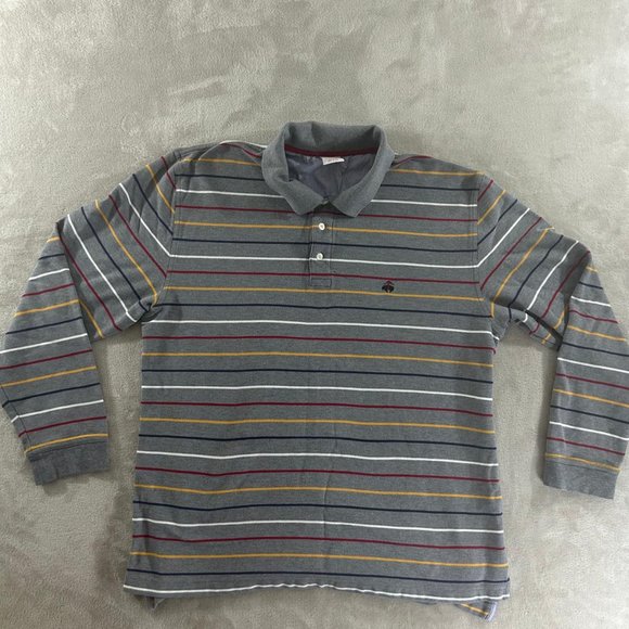 Brooks Brothers Polo Shirt Gray Size XL Long Sleeve - Picture 2 of 8